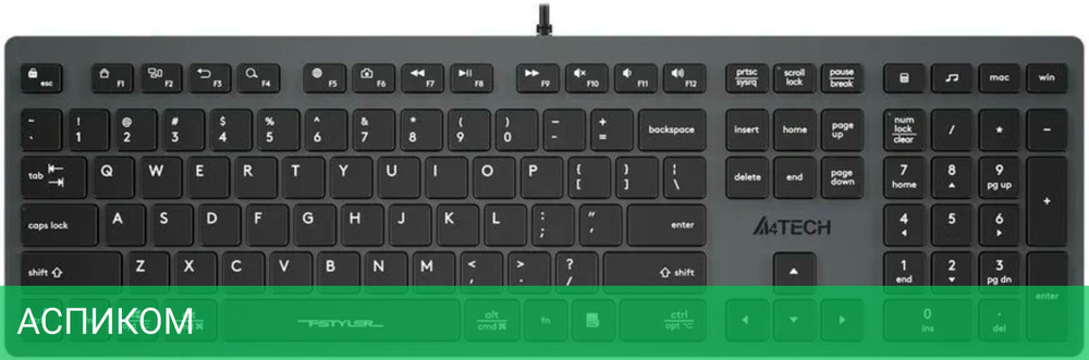 Клавиатура A4Tech Fstyler серый (FX50)
