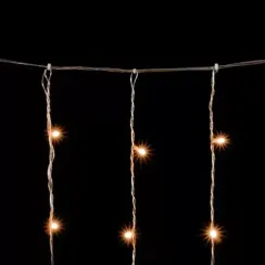 Светодиодный занавес 2*3 м., 600 теплых белых LED ламп, облегченный, прозрачный провод ПВХ, LTC (PCL600NOT-10-2WW)