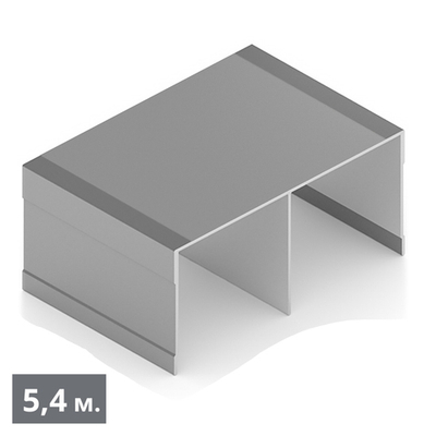 Направляющая верхняя двухполозная (5,40 м) вельвет дарк (терра) Soft Touch ПВХ