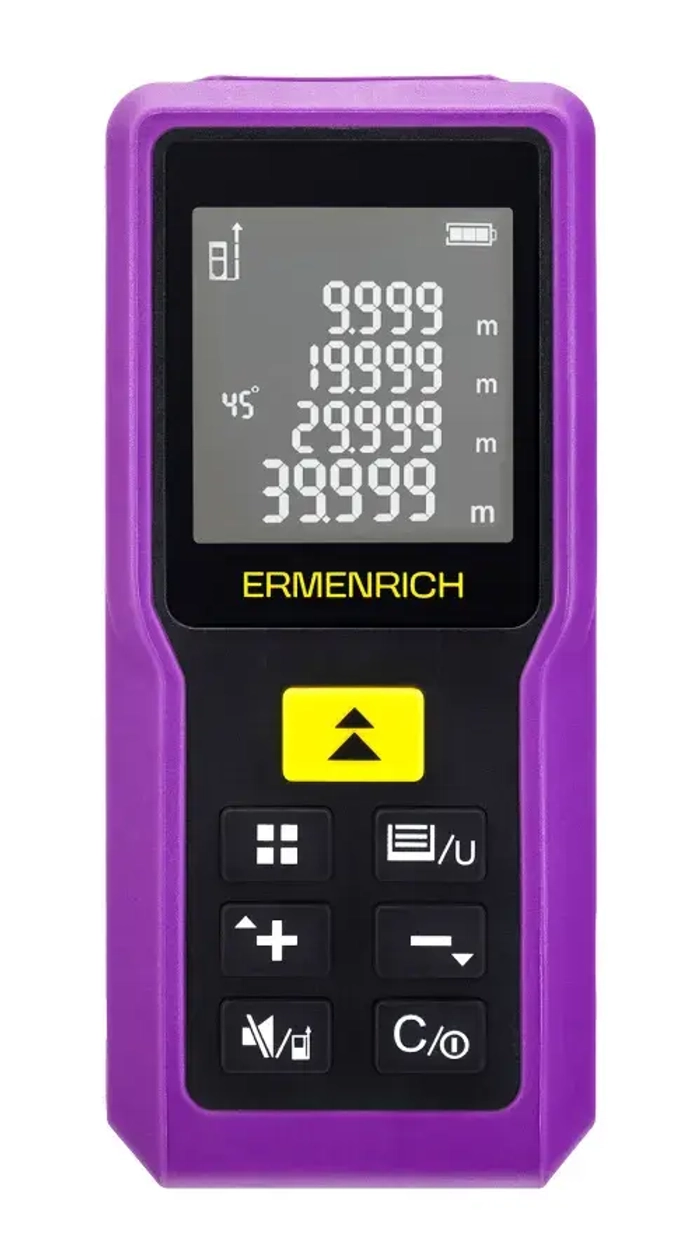 Лазерная рулетка Ermenrich Reel PRO GM100, фиолетовый