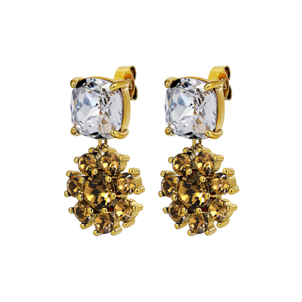 Серьги Dyrberg Kern POPPY SG BROWN / CRYSTAL 470120