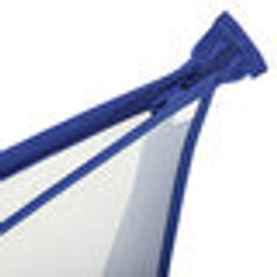 Папка для тетрадей ПИФАГОР А4, пластик, молния сверху, прозрачная, синий, 272109