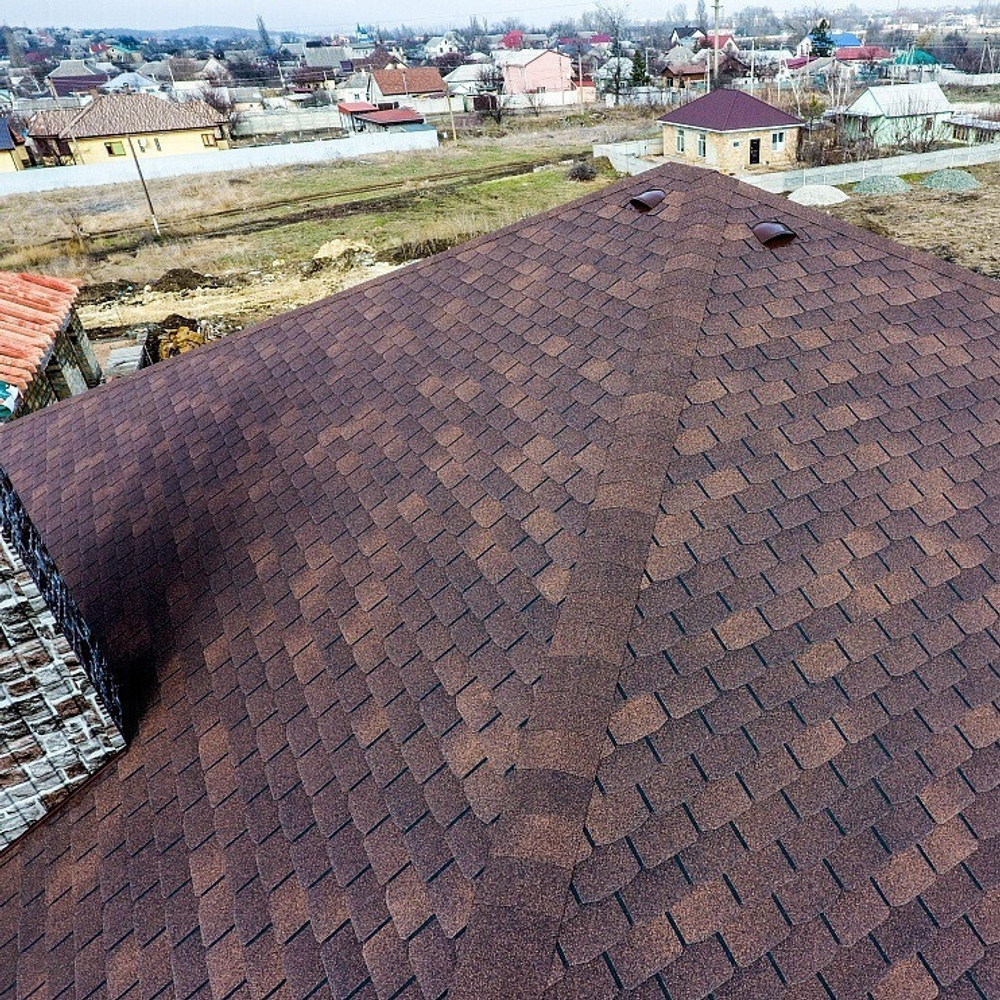 Черепица гибкая Docke PIE Standard Крона коричневая
