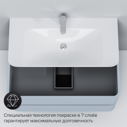 M30FHX1002BG Sensation, База под раковину, подвесная, 100 см, ящики, светло-голубой, глянцевая, шт