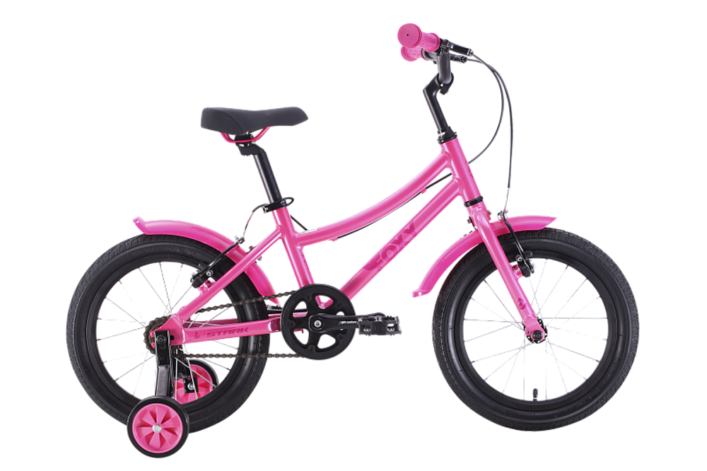 Велосипед 16" Stark'24 Foxy Girl  р.9" розовый/малиновый