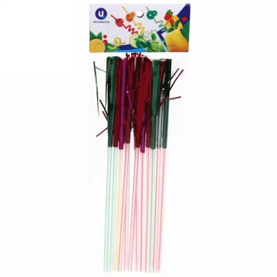 Трубочка для коктейля 5*240мм в наборе 12 шт «Дождик», полосатые