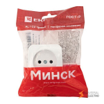 Минск Розетка 1-местная ОП 10А без заземления белая EKF Basic