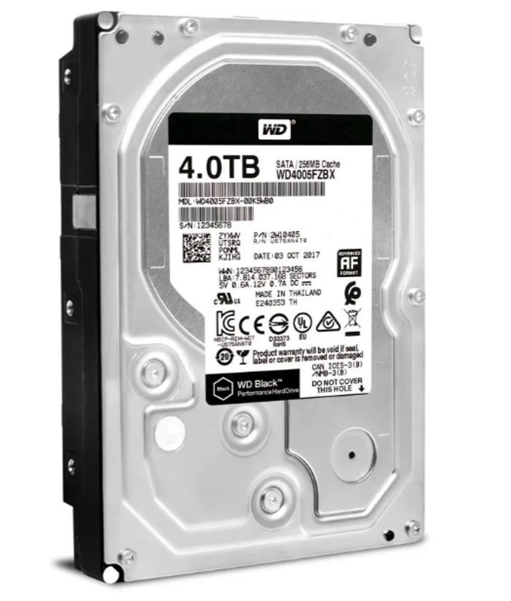 Жесткий диск Western Digital WD_BLACK 4 ТБ 3,5″ (WD4005FZBX)