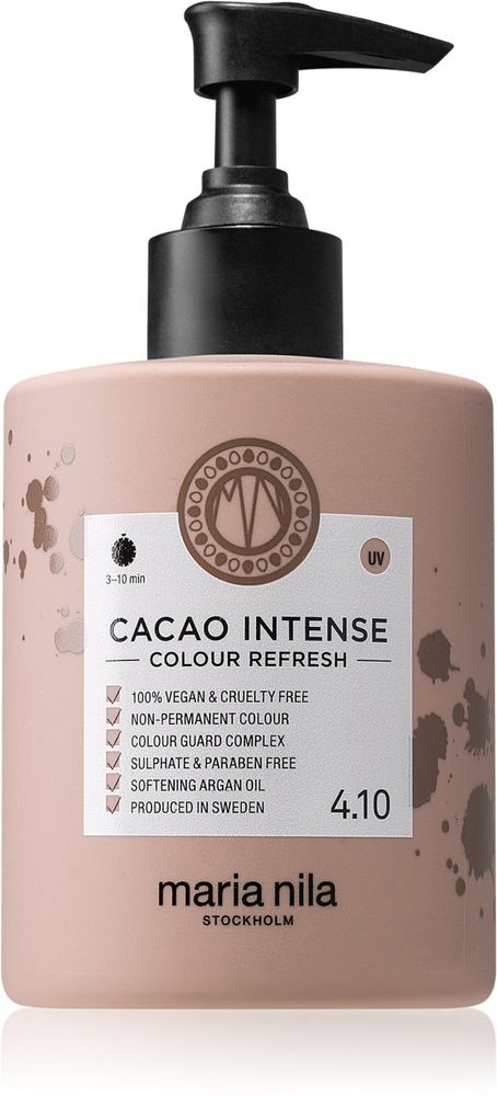 Maria Nila Colour Refresh Cacao Intense - нежная питательная маска без стойких красящих пигментов /  wytrzyma 4 – 10 umyć 4.10 300  ml  / GTIN 7391681037007