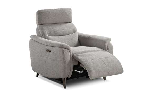 Кресло-реклайнер Level, серое букле