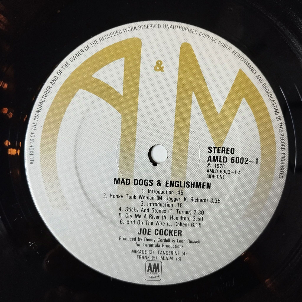 Винтажная виниловая пластинка LP Joe Cocker Mad Dogs and Englishmen (UK 1974)