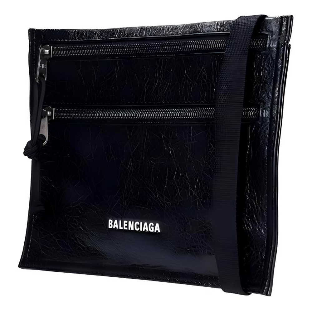 Balenciaga Leather Shoulder Bag Clutch Men"s Black