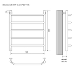 Полотенцесушитель MELODIA Victory Eco 50/60 П5 с нижним подключением (MTRVO5060)