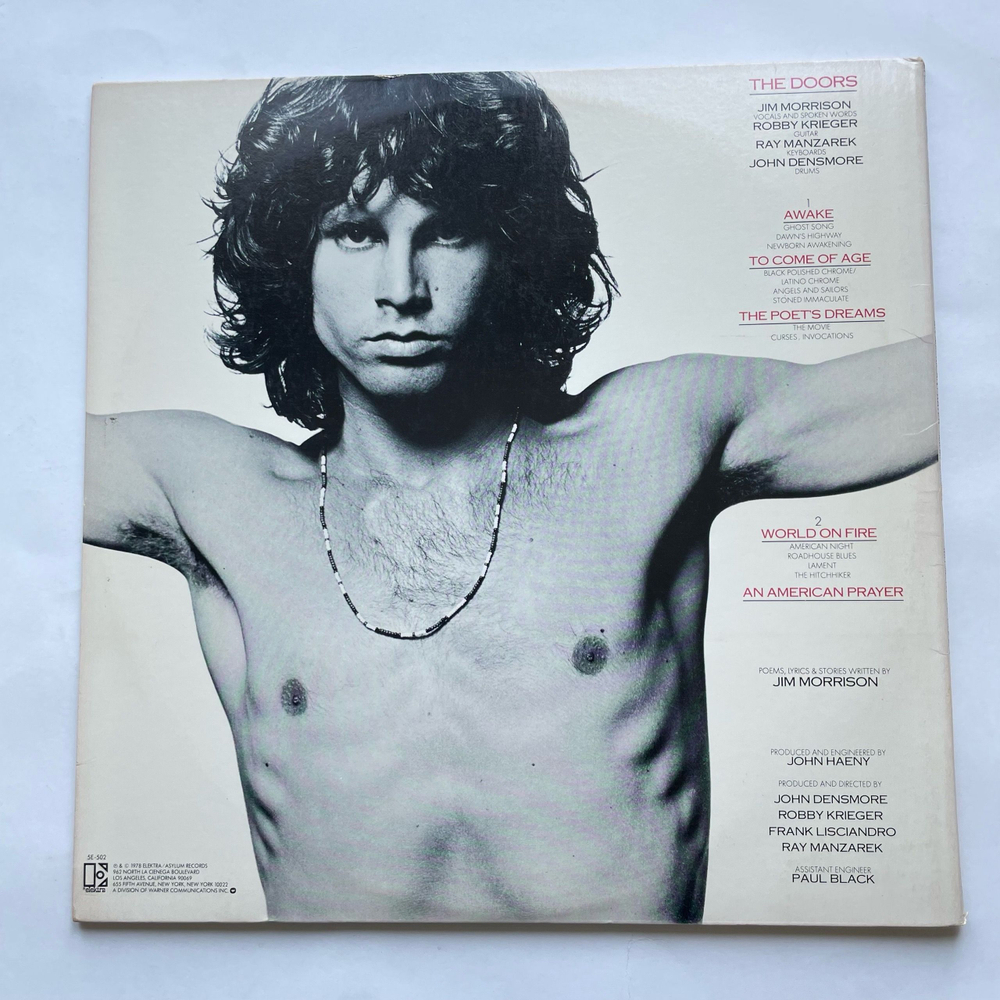 Винтажная виниловая пластинка LP Jim Morrison Music By The Doors An American Prayer (США 1978)