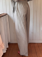 Брюки из вареного хлопка, Синий в полоску