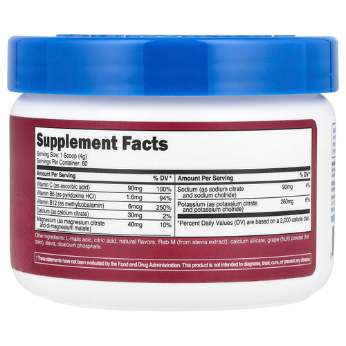 Nutricost, Электролиты, улучшенный комплекс для увлажнения, виноград, 234 г (8,4 унции)