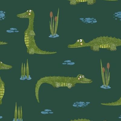 Милые крокодилы в среде обитания