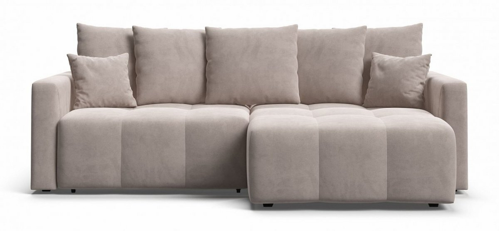 Диван Угловой Босс Тренд (Велюр Монолит латте)