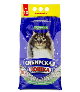 Сибирская Кошка Супер комкующийся 10л