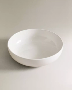 ZARA HOME ГЛУБОКАЯ ТАРЕЛКА ИЗ КЕРАМИКИ, БЕЛЫЙ