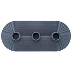 Подсвечник для 3 свечей из каменной керамики темно-синего цвета из коллекции Essential