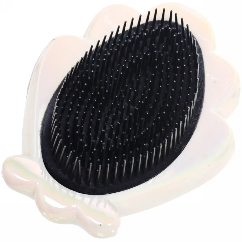 Расческа массажная компактная «Beauty Home», ракушка жемчужная, в коробке, 10*8.5см