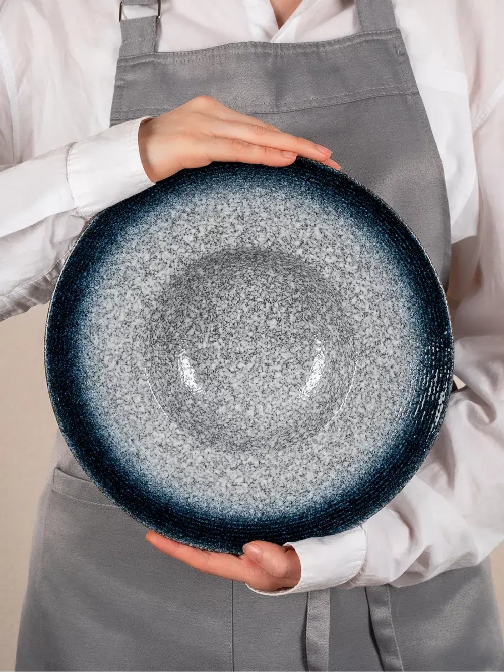 Набор посуды 2 тарелки для пасты шляпа синяя 28 см