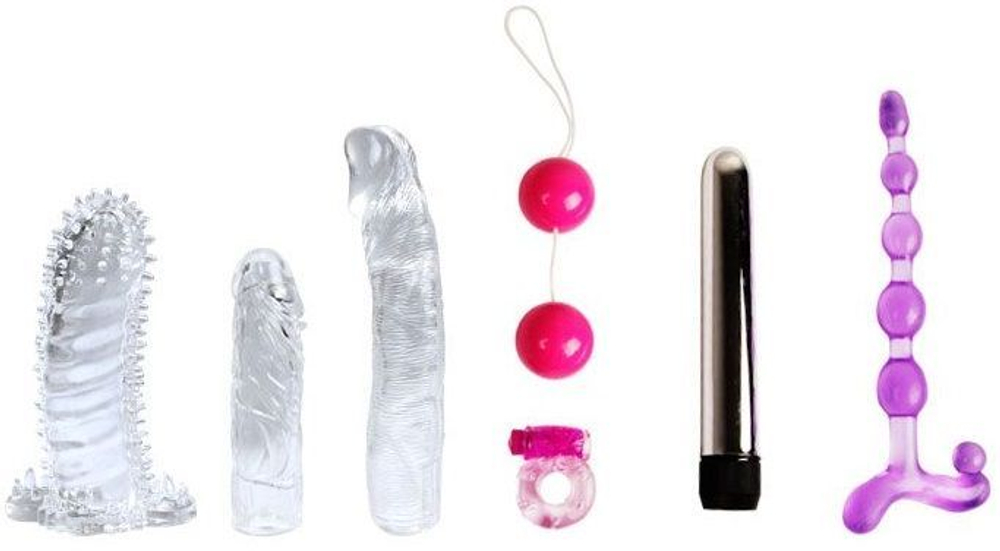 Вибронабор Baile Fantasy Kit 7 в 1, вибратор 17 см