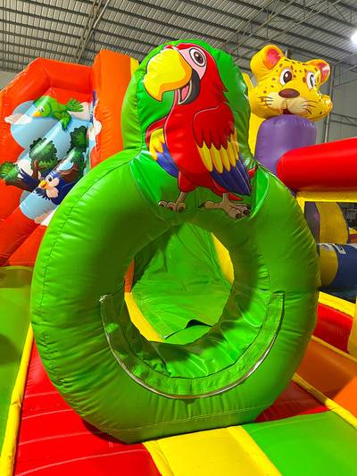 Коммерческий надувной батут «Попугайчики 2» 6*4*2,8 м