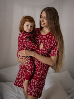 Комбинезон на манжетах Mjölk Снежные веточки, с рукавом реглан, уценка