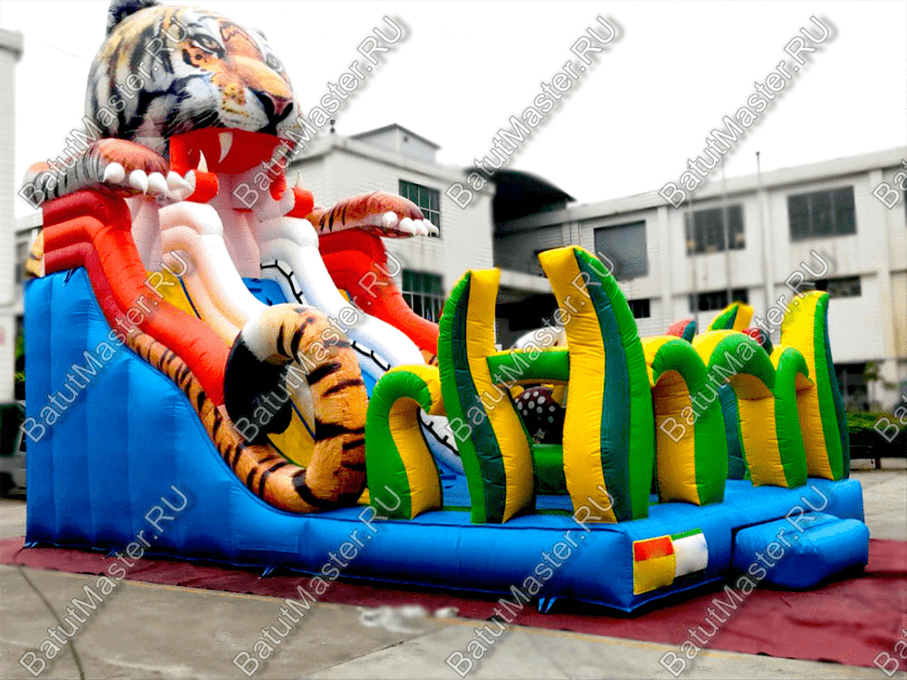 Надувная горка "Большой тигр", 10*6.5*8.5 м