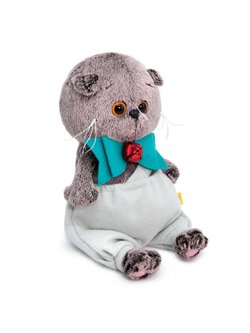 Мягкая игрушка Басик BABY в шортиках и банте с колок 20см