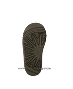 KIDS CLASSIC SHORT ZIP LEATHER chocolate