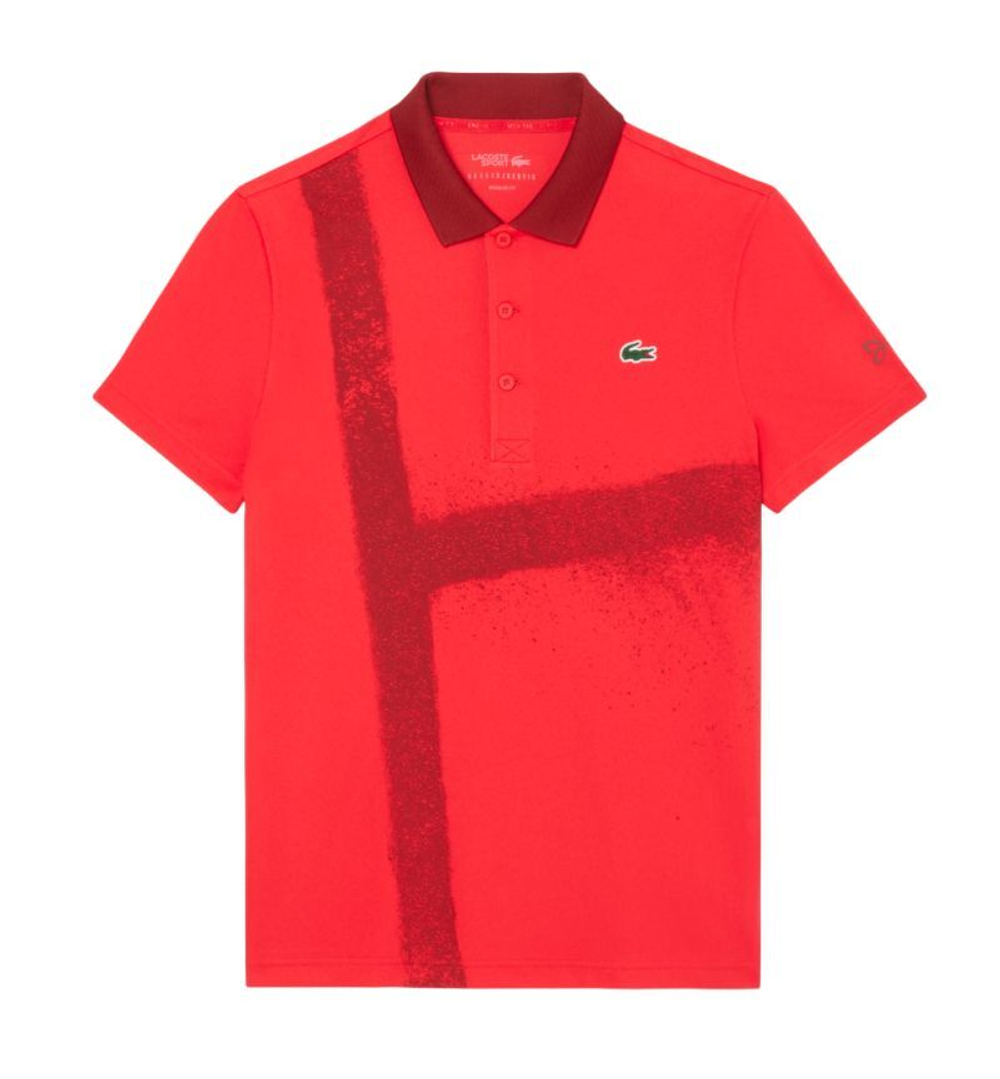 Мужское теннисное поло Lacoste Tennis x Novak Djokovic Shirt - красный