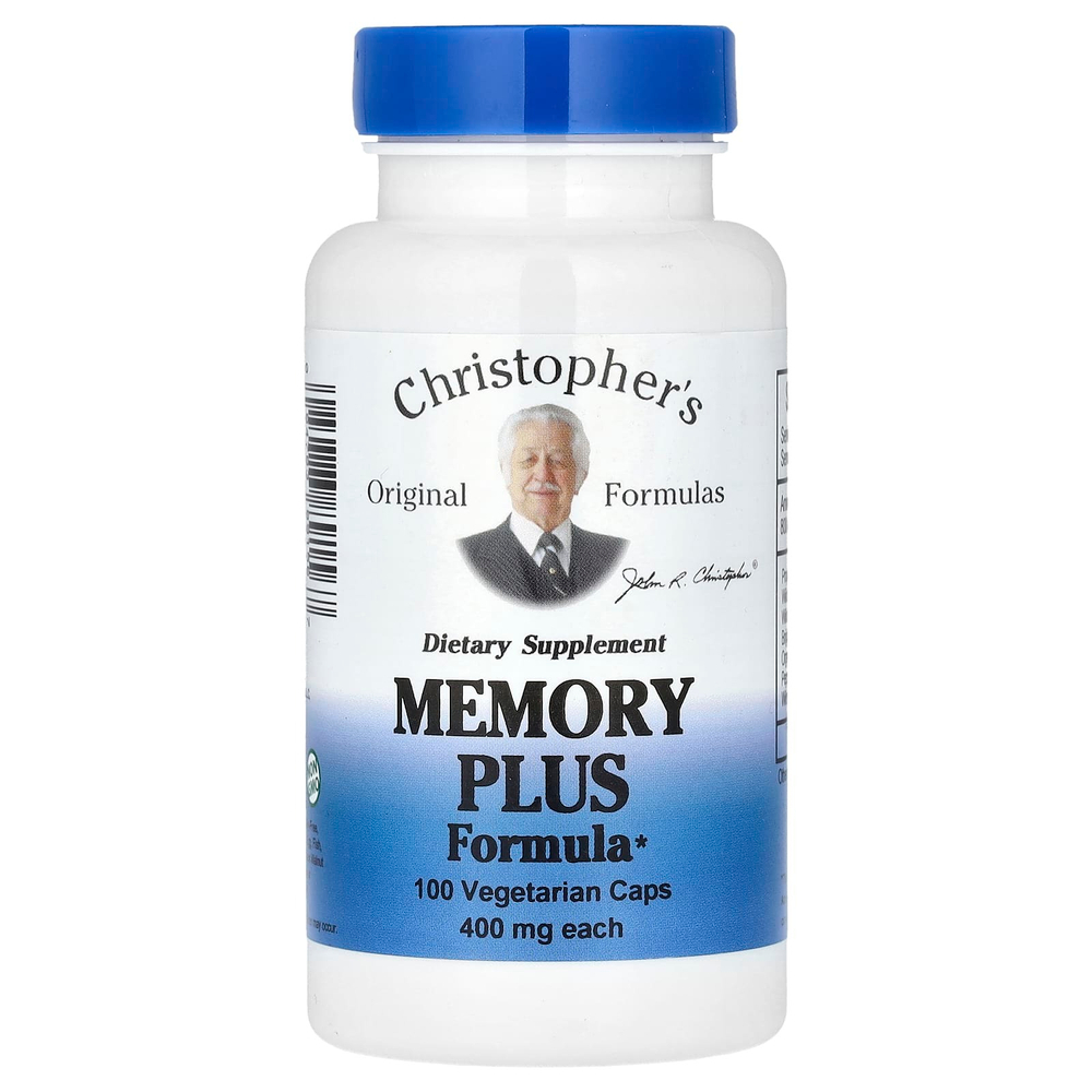 Christopher's Original Formulas, Memory Plus Formula, 100 вегетарианских капсул