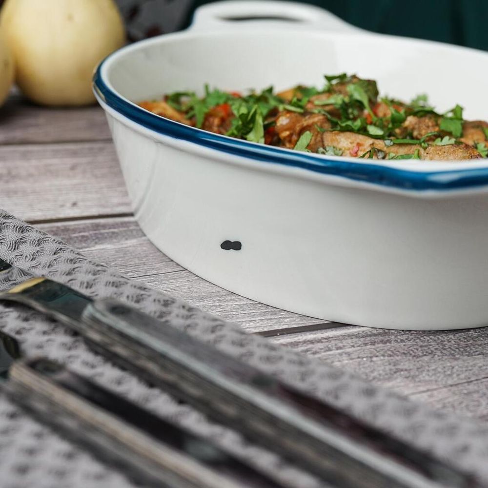 Блюдо овальное 33*20,8 см h5,9 см 1600 мл с ручками   P.L. Proff Cuisine [1]