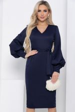 Платье "Безупречный силуэт" синее П8590 LT Collection