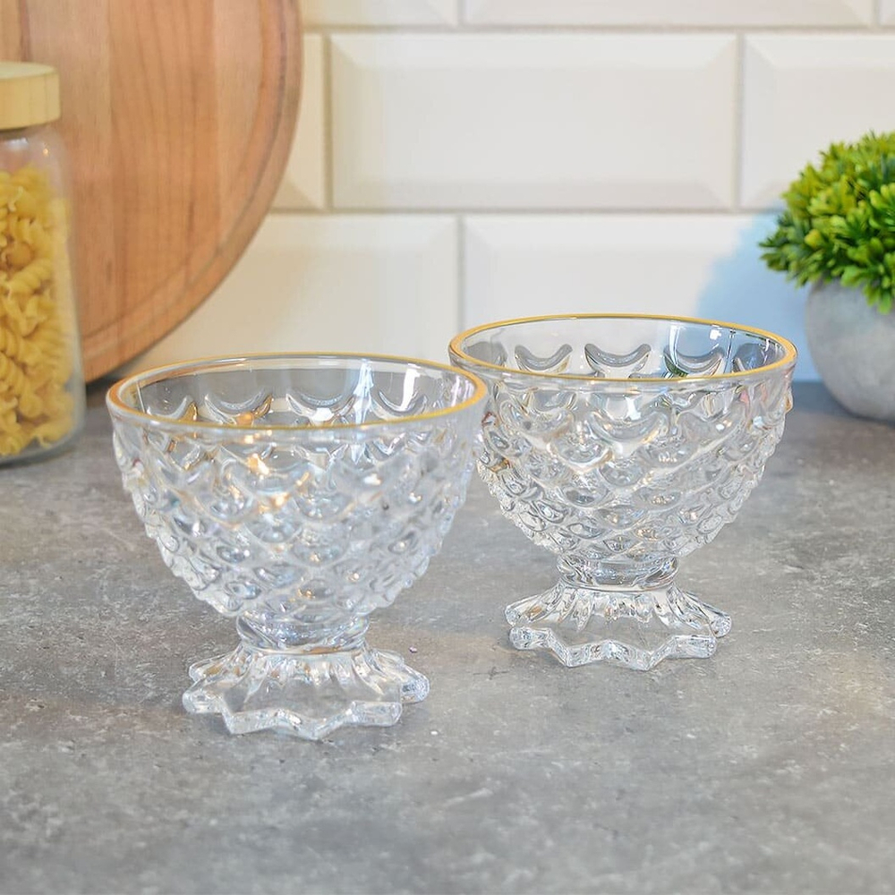 Набор креманок 2шт 240мл "Золотой край", 8003/00