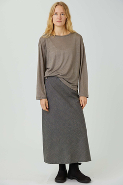 Юбка макси из льна с шерстью