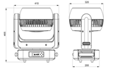 Wash 37x25 High CRI — вращающаяся голова RGBW