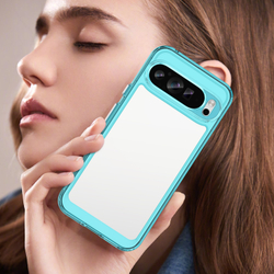 Чехол с усиленными рамками бирюзового цвета для Google Pixel 9 Pro XL, увеличенные защитные свойства