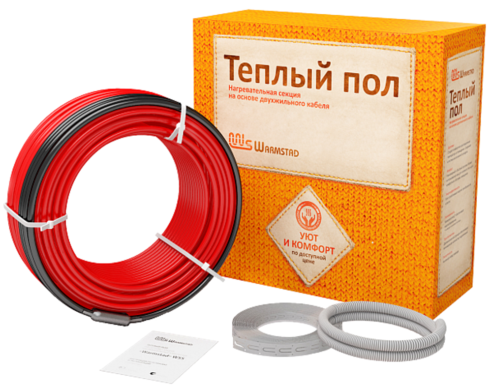 WSS. ТЕПЛЫЙ ПОЛ WARMSTAD 7,0 м/100 Вт | ГРЕЮЩИЙ КАБЕЛЬ ДЛЯ ТЕПЛОГО ПОЛА 0,6-0,7м²