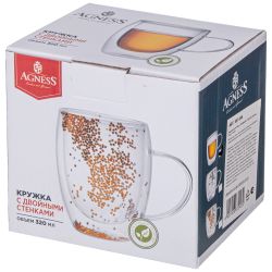 КРУЖКА С ДВОЙНЫМИ СТЕНКАМИ "DOUBLE-WALL" 320 МЛ (КОР=48ШТ.)