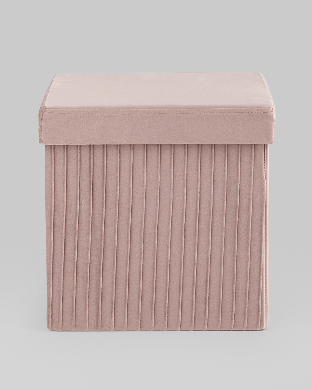 Пуф складной с ящиком Store Square пыльно-розовый