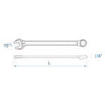 KING TONY (1061-29) Ключ комбинированный удлиненный 29 мм