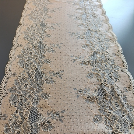 Кружево эластичное, бежевое