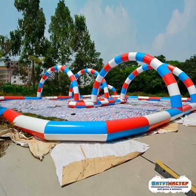 Надувная трасса «Весёлые виражи» для гонок, 15×15×3 м