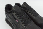 Кроссовки Reebok Classic Leather Fur Triple Black 2