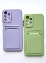 Накладка Samsung A23/A235 с отделом для карт лиловый