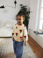 Свитер и джинсы широкие в комплекте для девочки Next E25-171, Светло-желтый, Синий